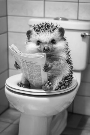 Leuke egel in de wc!