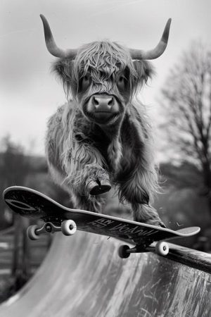 Skateende Hooglander