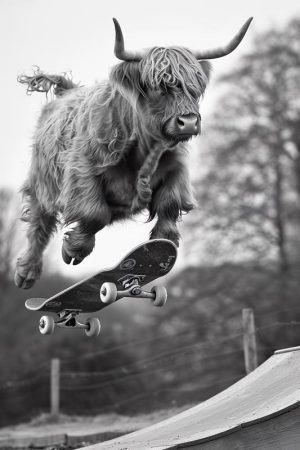 Skateboardende Hooglander!
