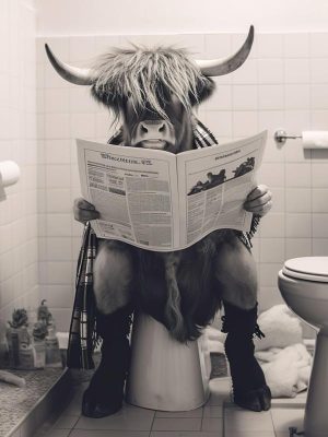 Hilarische Hooglanders in de Badkamer