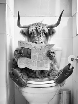 Leuke Stier op het Toilet