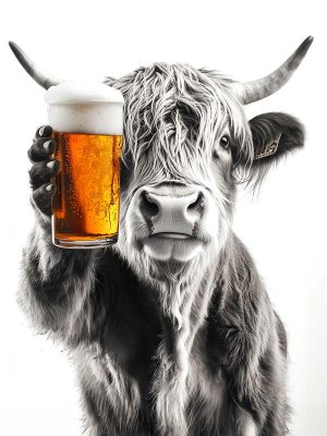 Gezellige Bierboerin