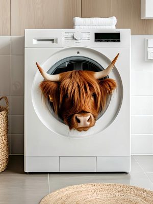 Koe in de Wasmachine!