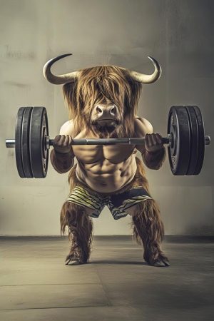 Krachtige Hooglander in de Sportschool