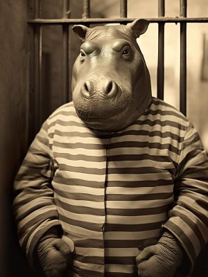 Hippo in de cel!