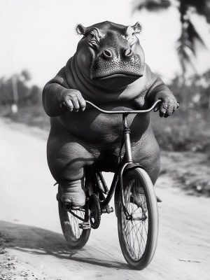 Hippo op een Fiets!
