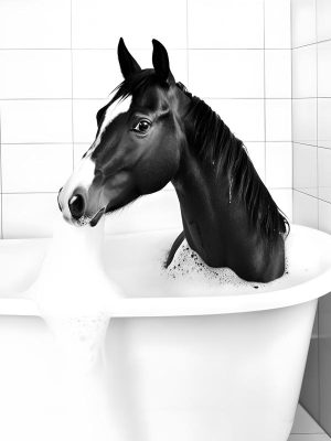 Paard in de Badkuip