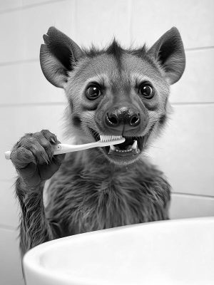 Hyena met Tandenborstel!