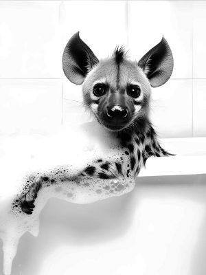Schoon en Schattig: Hyena in Bad!