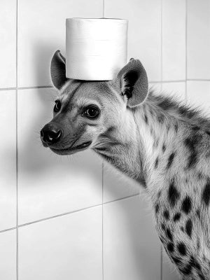 Kinky Hyena met Toiletpapier