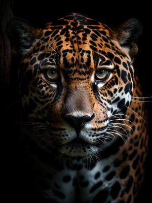 Krachtige Jaguar in Focus