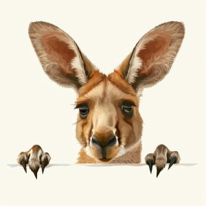 Kijk eens naar deze schattige kangaroo!