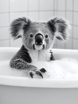 Schattige Koala in Bad!