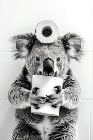 Koala met Toiletpapier