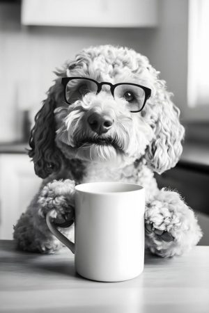 Slimme Hond met Koffie