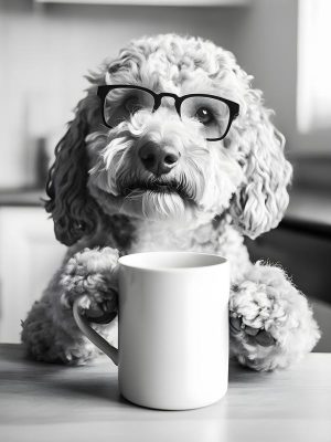 Slimme Hond met Koffie