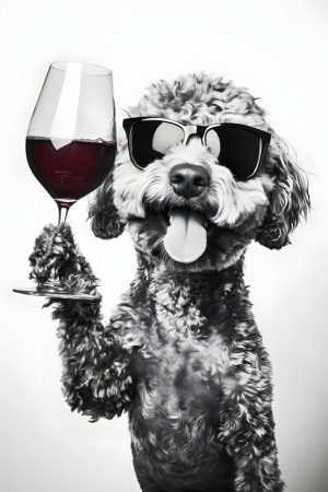 Chique Hond met Wijn!