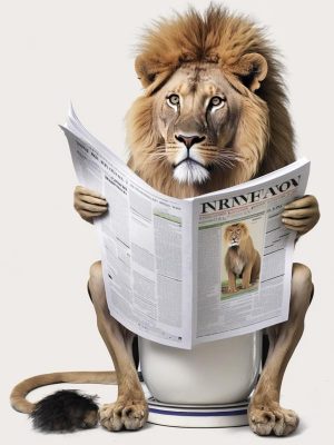 Koning van de Jungle leest krant!