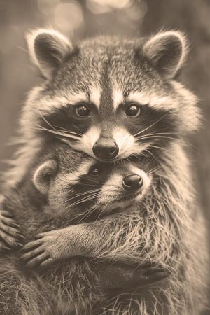 Lieve wasbeer knuffels