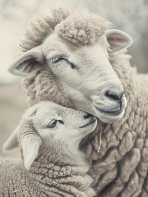 Schattige Schapenliefde