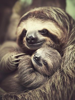 Knuffelige Luiaards