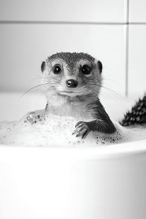 Schattige Dassen in Badelotion!