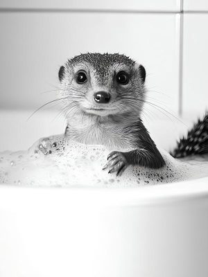 Schattige Stoeipoes in Bad!