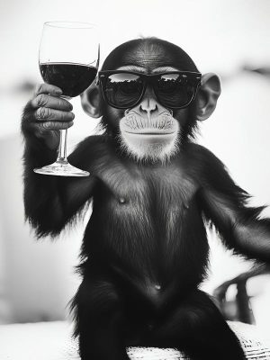 Feestbeest: Stijlvolle Aap met Wijn!