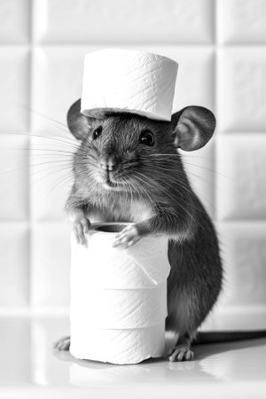 Schattige Muis met Hoedje!
