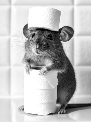 Schattige Muis met Hoed