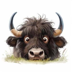 Vrolijke Yak Met Grote Ogen
