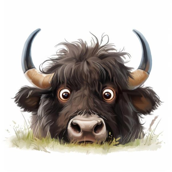 Vrolijke Yak Met Grote Ogen