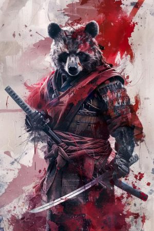 Stoere Panda Samurai