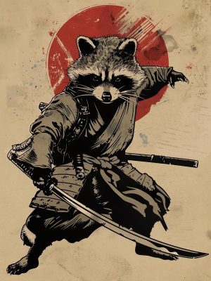 Stoere Ninja Raccoon