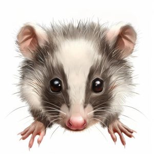 Schattige Opossum Kiekeboe!