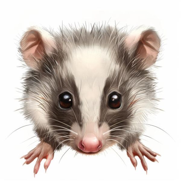 Schattige Opossum Kiekeboe!