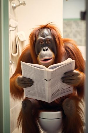 Lezende Orang-oetans: Ontspan en Lees!