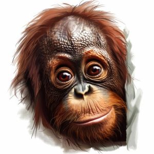Schattige Orang-oetan