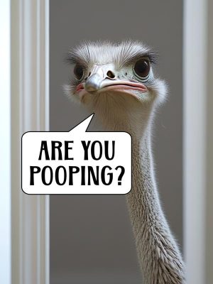 Kijk Deze Grappige Struisvogel!