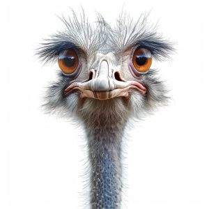 Grappige Struisvogel