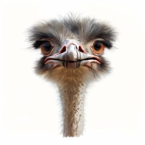 Grappige Struisvogel Look