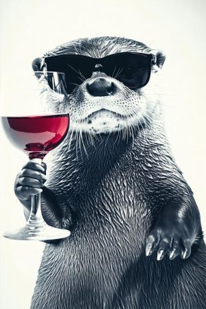 Chille Otter met Wijn