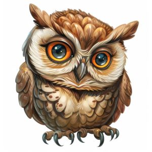 Schattige Uil Kijkt Je Aan!