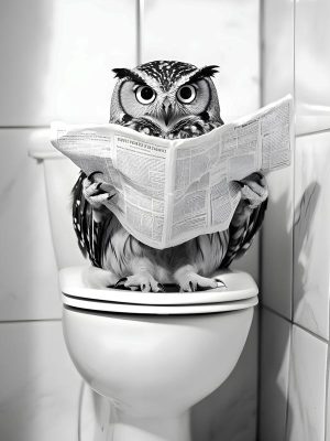 Slimme Uil op de Toilet