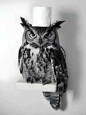 Stijlvolle Uil met Papieren Hoed