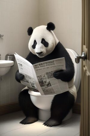Panda op de Pot: Een Dagelijkse Routine