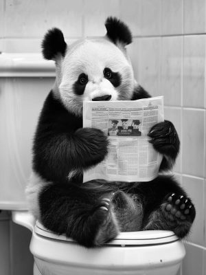 Panda met de Krant