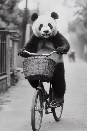 Funky Fietsende Panda