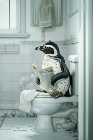 Ontspannen Pinguïn Moment