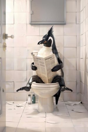 Penguin in de WC: Een Komedie!